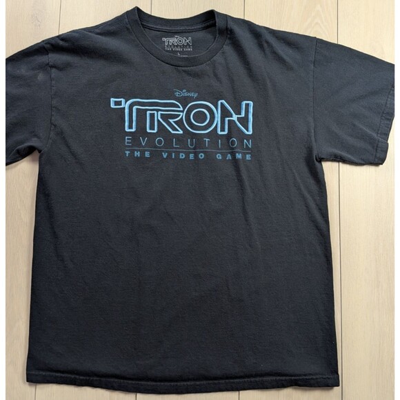 Disney Tron Legacy Evolution Video Game Mens Large 2010 Shirt Promotional WDW - Picture 1 of 9